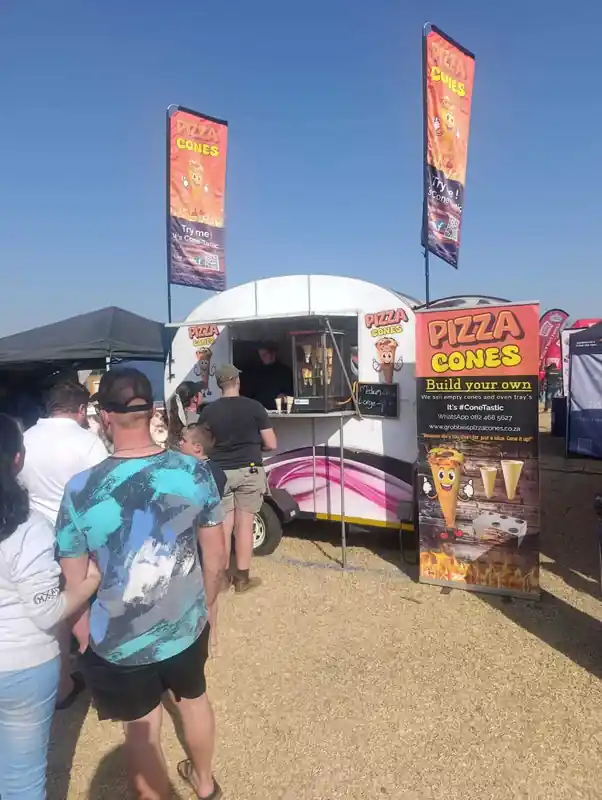Pizza cones served at a party in Gauteng